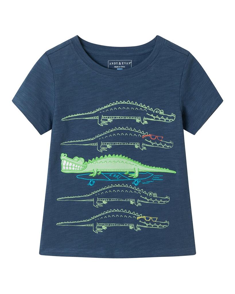 Andy & Evan Slub Croc Applique Graphic T-Shirt