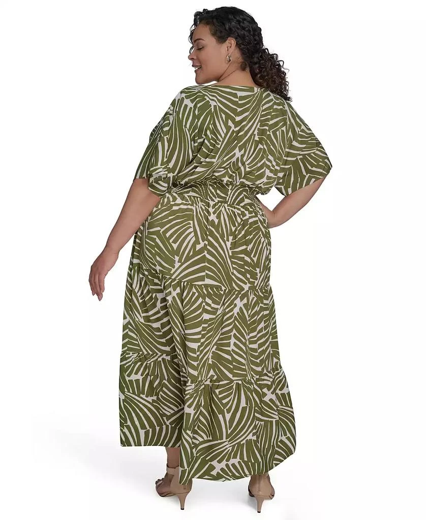 Jessica Howard Plus Size Printed V-Neck Maxi Dress 3