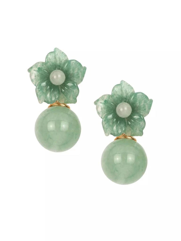 Jennifer Behr Kaylene Goldtone & Gemstone Drop Earrings 1