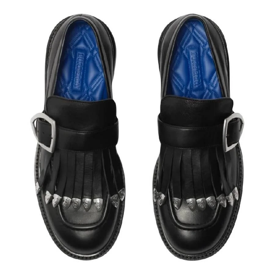 Burberry Cobble Fringe Detailing Leather Loafers 2
