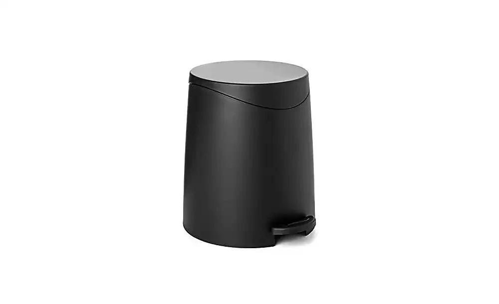 Superio Mini 3 Liter Step On Plastic Bathroom Trash Can with Lid