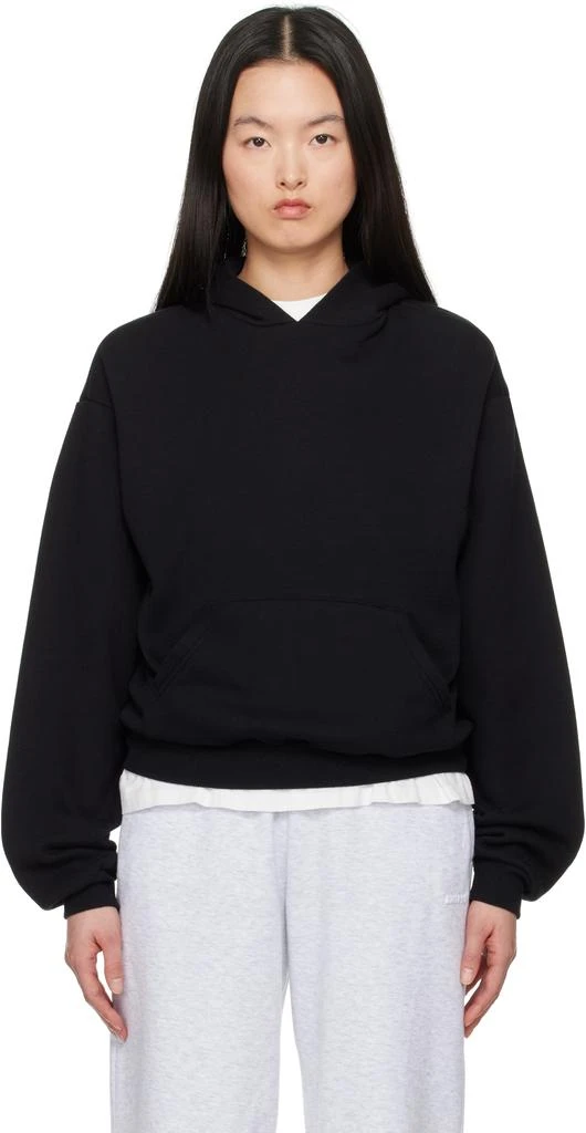 SKIMS Black Cotton Fleece Classic Hoodie 1