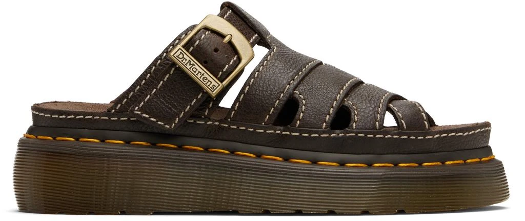Dr. Martens Brown Maxxy Slide Sandals 1