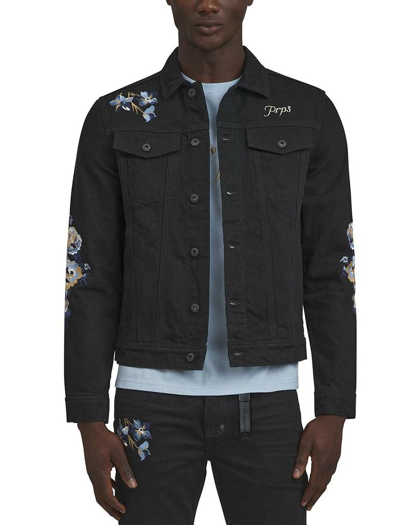 Prps Goods & Co Peony Floral Pattern Denim Jacket 1