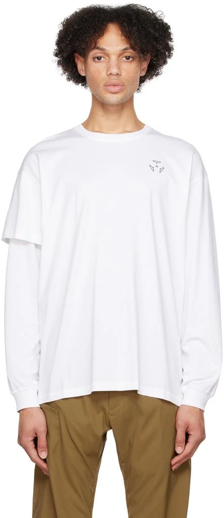 ACRONYM® White Layered Long Sleeve T-Shirt 1