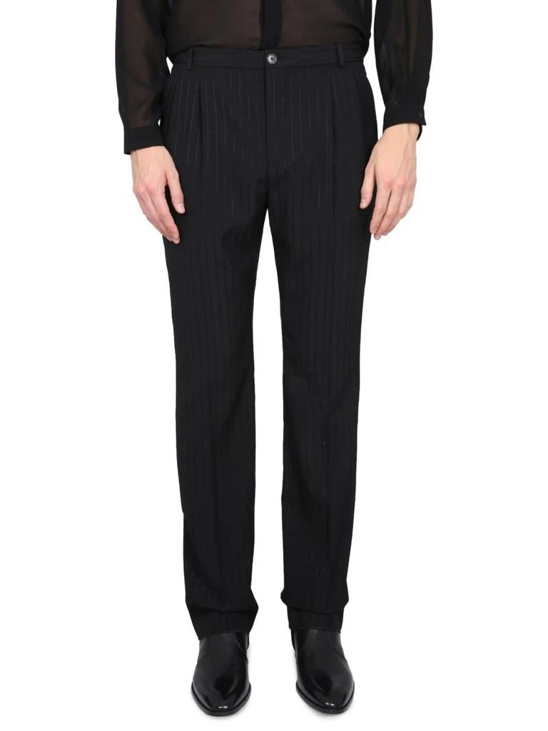 Saint Laurent Saint Laurent Striped Straight Leg Pants 1