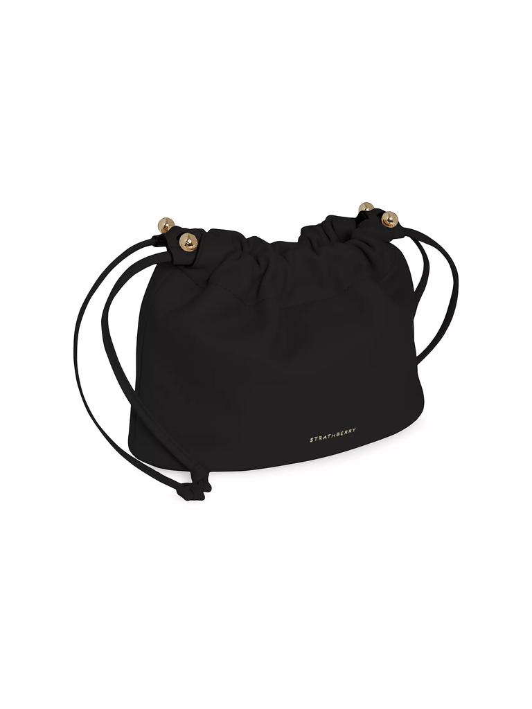 Strathberry Charlotte Leather Drawstring Crossbody Bag