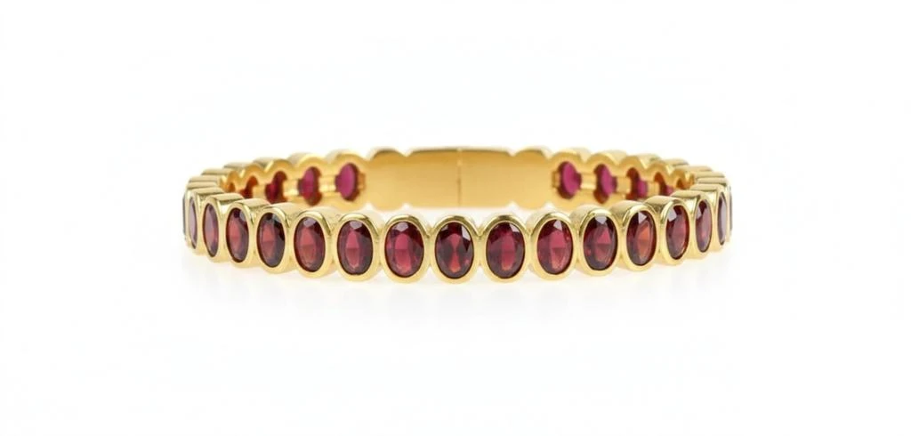 CHAKARR Women
s Jeweled Tennis Bangle In Ruby