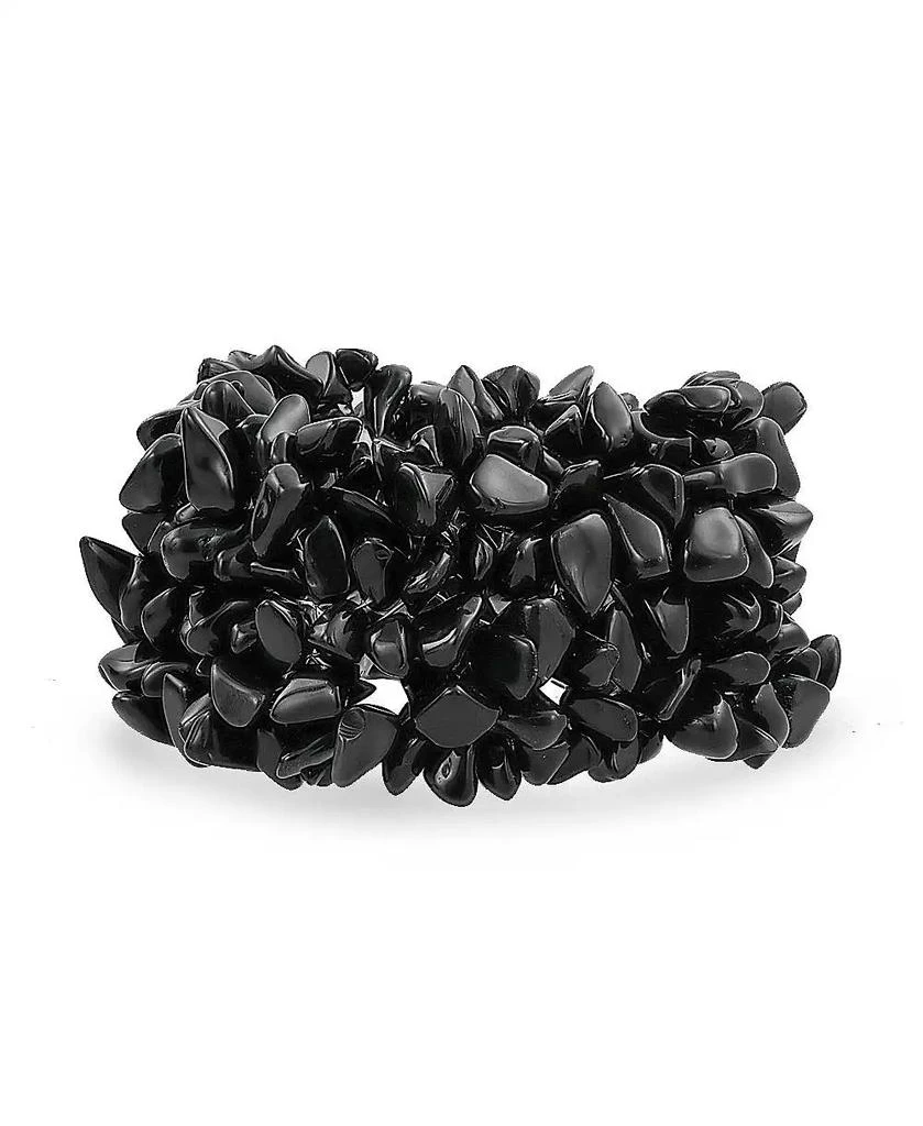 Bling Jewelry Big Chunky Multi Colors Crystal Chips Cluster Statement Wide Bracelet 2