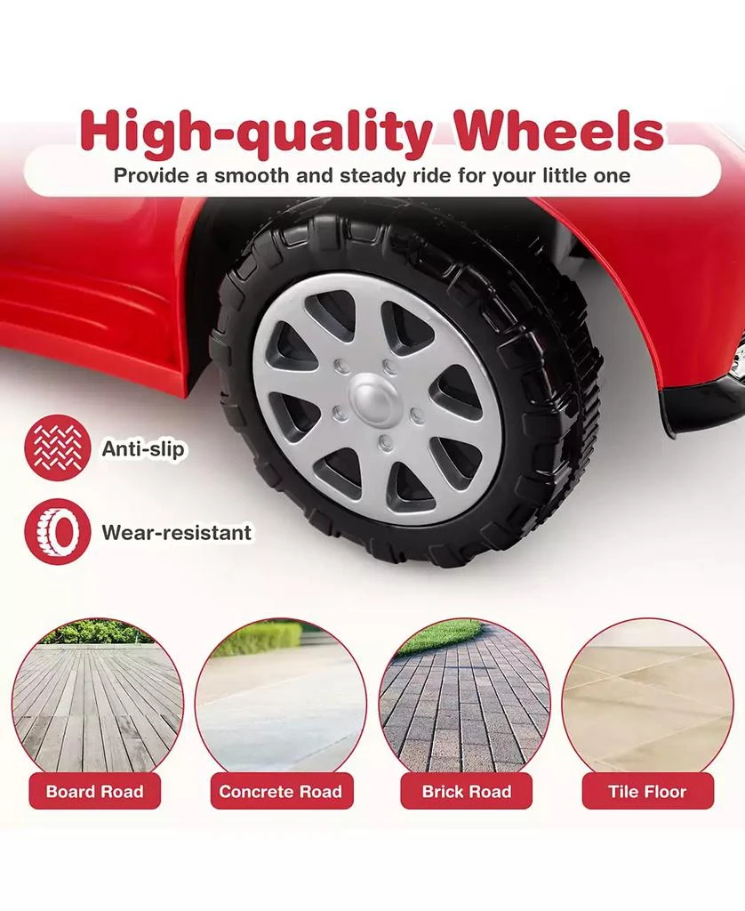 SUGIFT 3-in-1 Push Car for Toddler Sliding Car with Seat Belt and Canopy 5