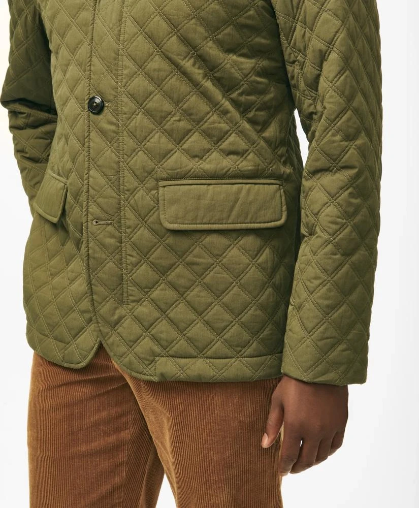 Brooks Brothers Diamond-Quilted Blazer in Cotton Blend 5