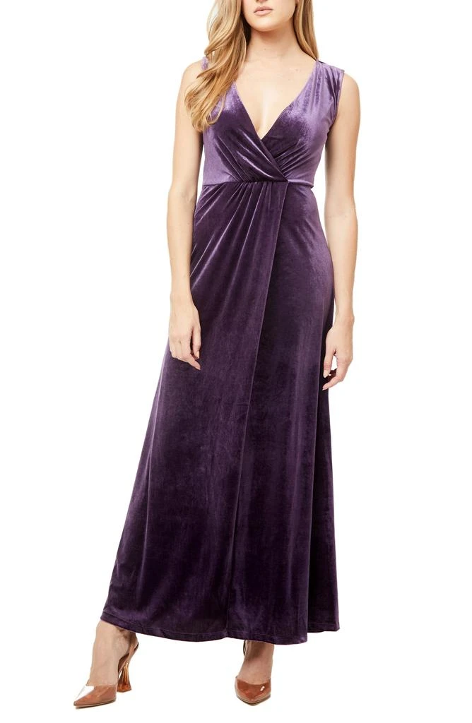 Love by Design Munich Velvet Twist Front Sleeveless Maxi Dress 1