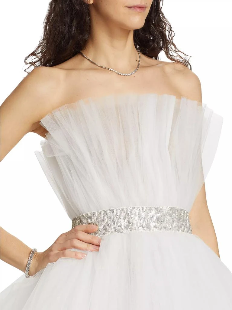 BRONX AND BANCO Anna Strapless High-Low Tulle Gown 6