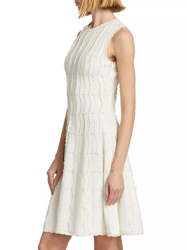 Oscar de la Renta Wave-Knit Fit & Flare Midi-Dress 4