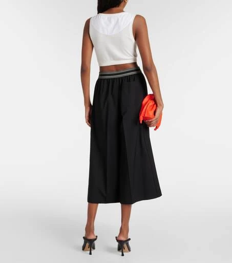Loewe Cropped wool wide-leg pants 3