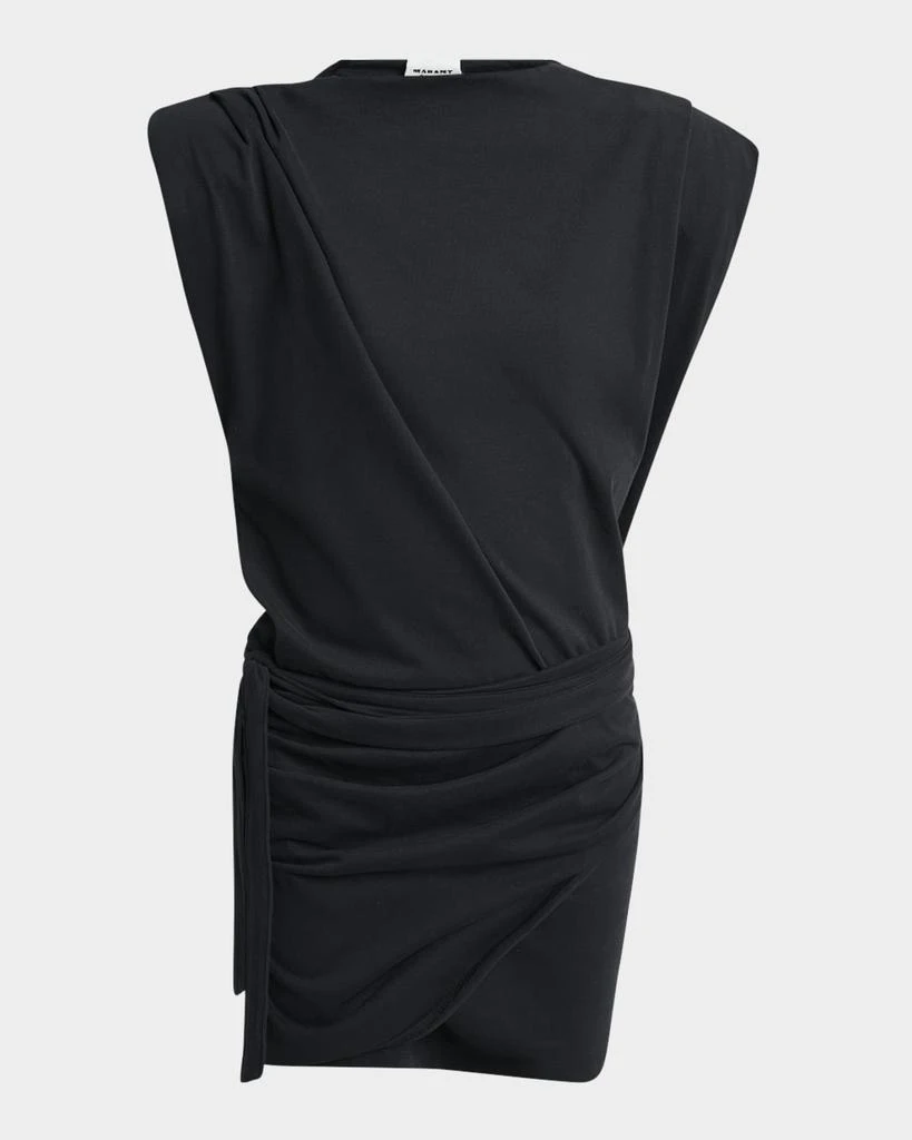 Isabel Marant Marielle Strong-Shoulder Wrap Mini Dress 1