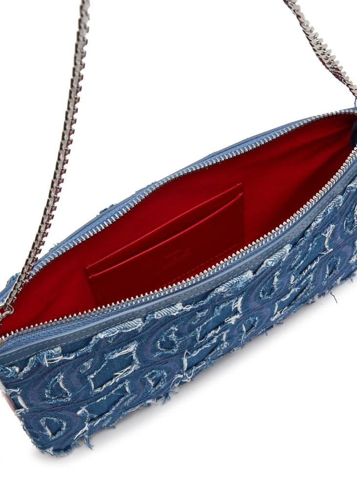 Christian Louboutin Loubila distressed denim cross-body bag 4