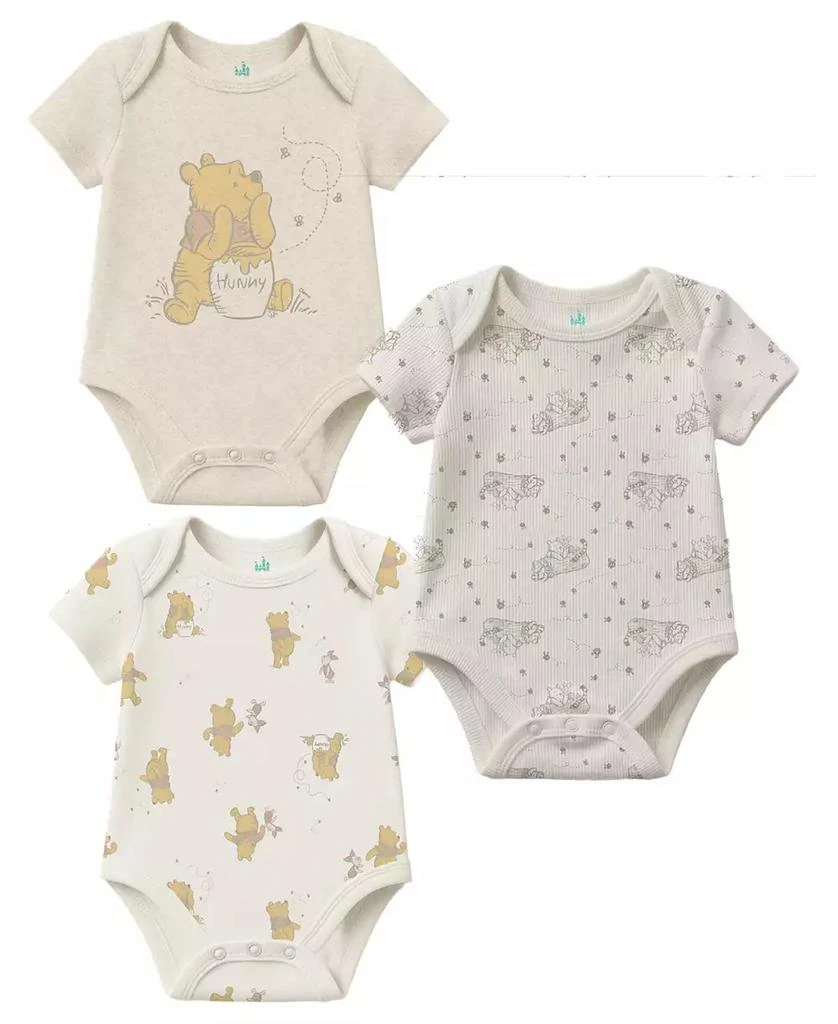 Disney Baby Boys' or Baby Girls' Winnie the Pooh Crewneck Bodysuit, 3-Pack new arrivals