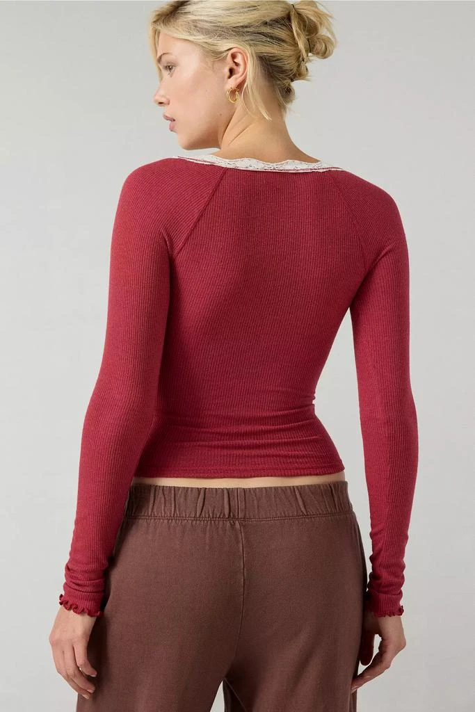 Out From Under Out From Under Diana Layering Lace-Trim Henley Top 4