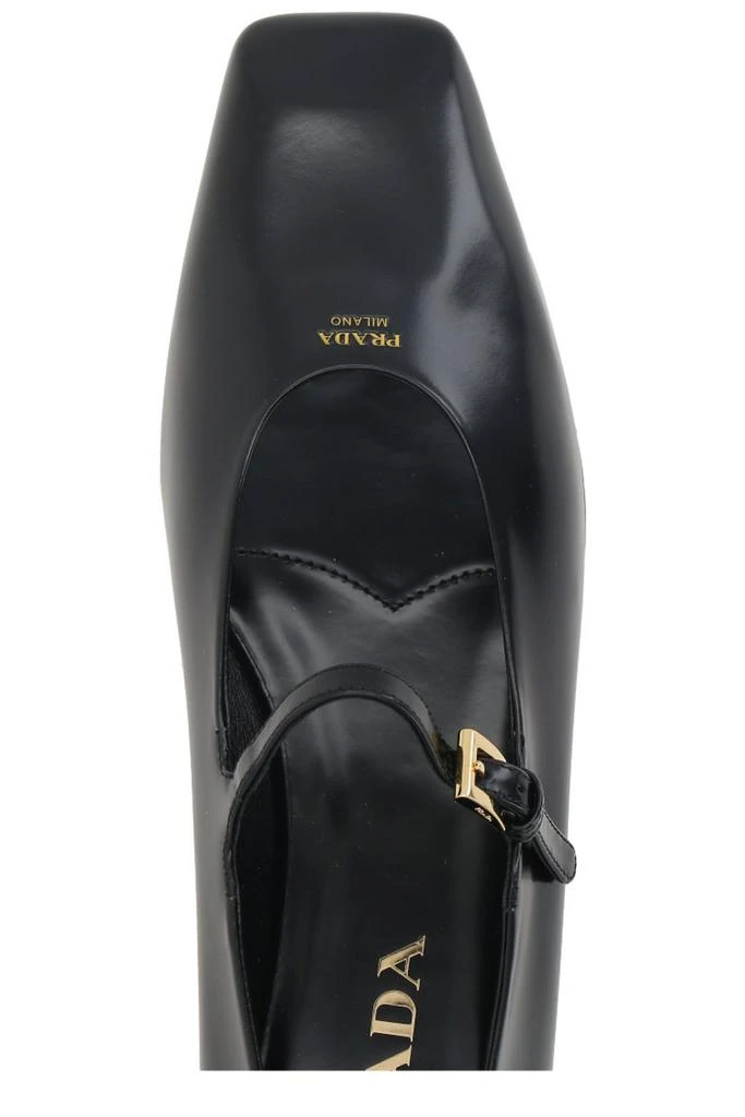 Prada Prada Mary Jane Square-Toe Ballerina Shoes 3