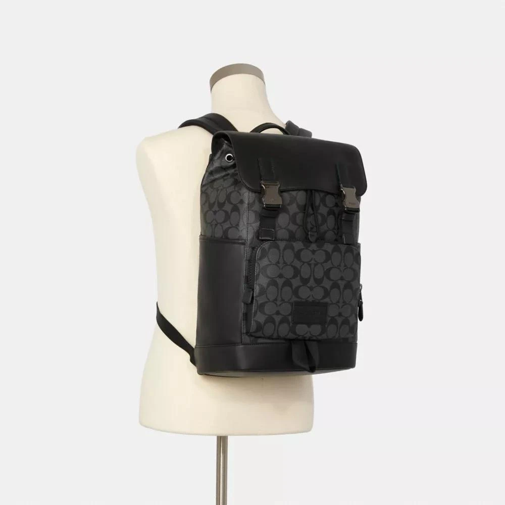 Coach Track Backpack In Signature Canvas 5