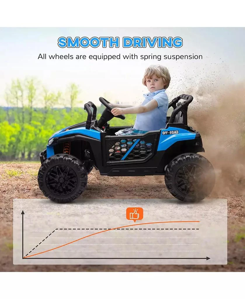 HONGGE 12V Kids Electric Ride On Truck with Suspension 5