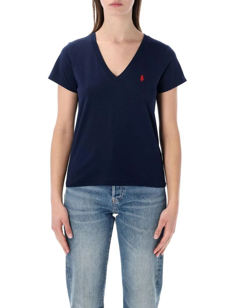 Ralph Lauren Polo Ralph Lauren Logo Embroidered V-Neck T-Shirt