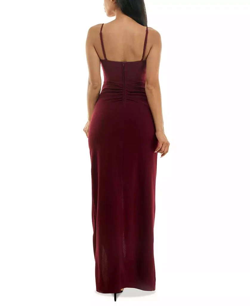 Emerald Sundae Juniors' Pleated Sleeveless Maxi Gown 2