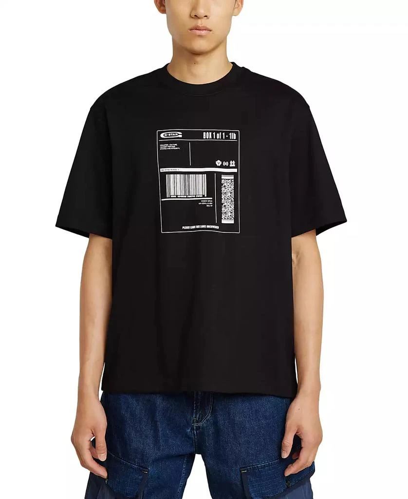 G-Star Men's Oversized Short Sleeve UPC Label Graphic T-Shirt 1