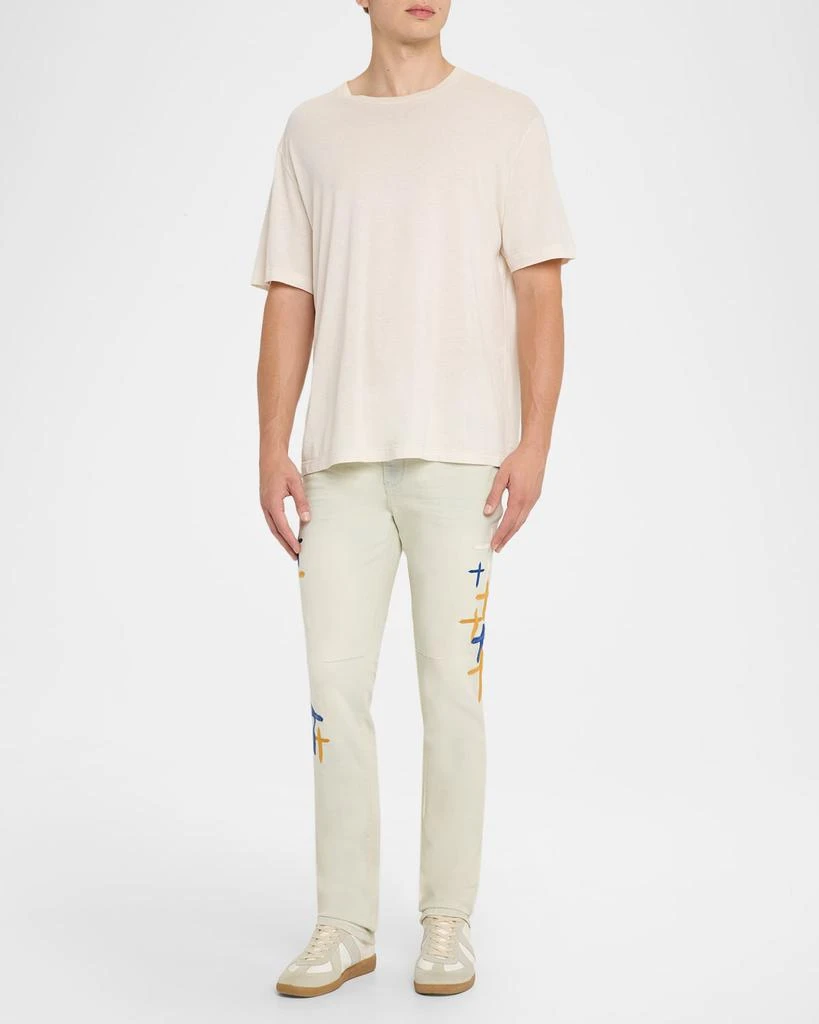 RTA Men's Bryant Embroidered Skinny Jeans 2