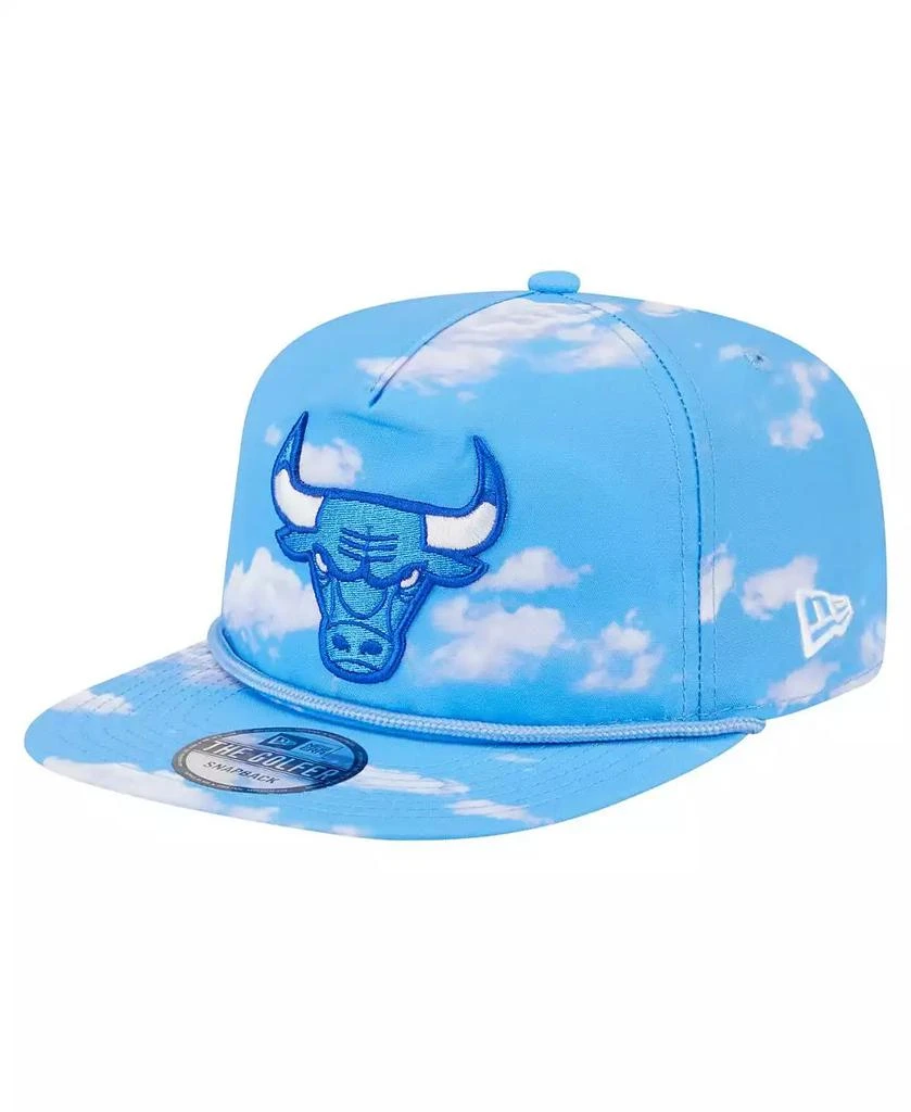 New Era Men
s Light Blue Chicago Bulls Head in the Clouds Golfer Rope Adjustable Hat 1