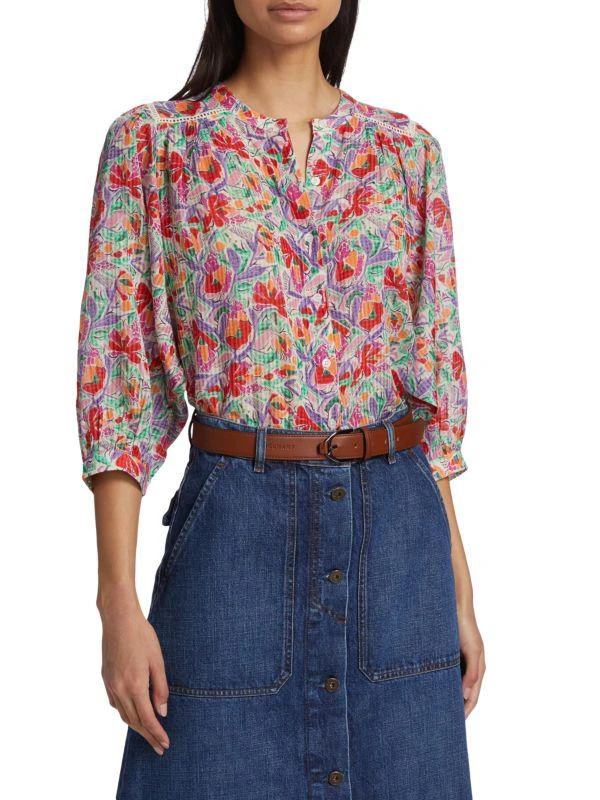 ba&sh Amedee Boxy Floral Top 1