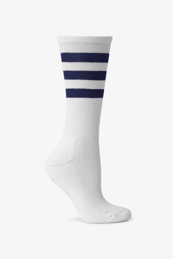 Los Angeles Apparel CALFSOCK - Unisex 3-Stripe Calf Sock 13