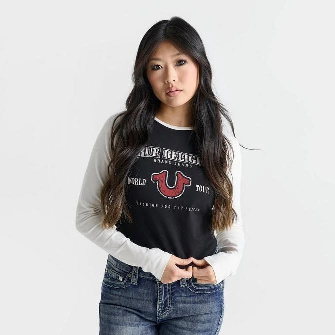True Religion Women's True Religion Raglan Long-Sleeve T-Shirt 5