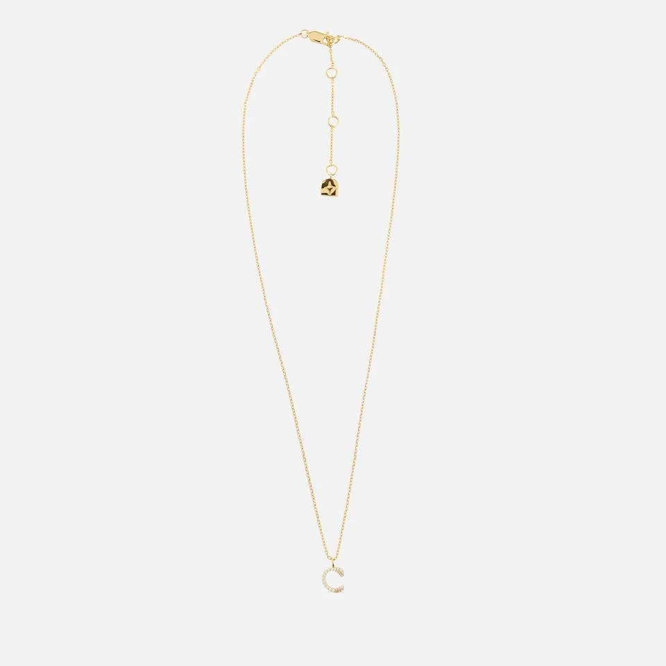 ASTRID & MIYU Astrid & Miyu Initial Pavé 18K Gold-Plated Necklace 1