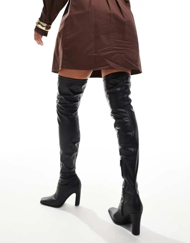 Public Desire Public Desire Acquaria over the knee boots in black 1