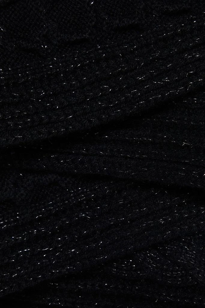 N.PEAL Metallic cable-knit cashmere-blend scarf 3