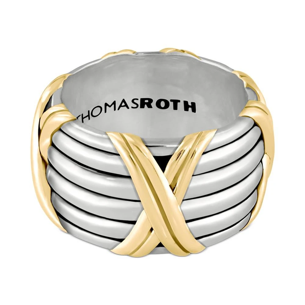 Peter Thomas Roth Wide Crisscross Ring in Sterling Silver & Gold-Plate