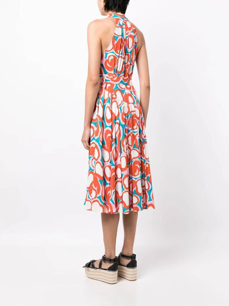 Diane von Furstenberg Nicola Dress In Abstract Dot Turquoise 4