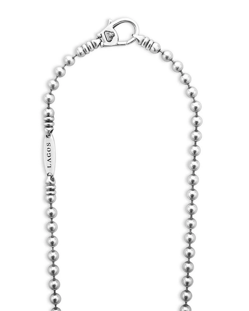 LAGOS Men
s 18K Yellow Gold 
Sterling Silver Anthem Ball Chain Link Station Necklace - Exclusive 3