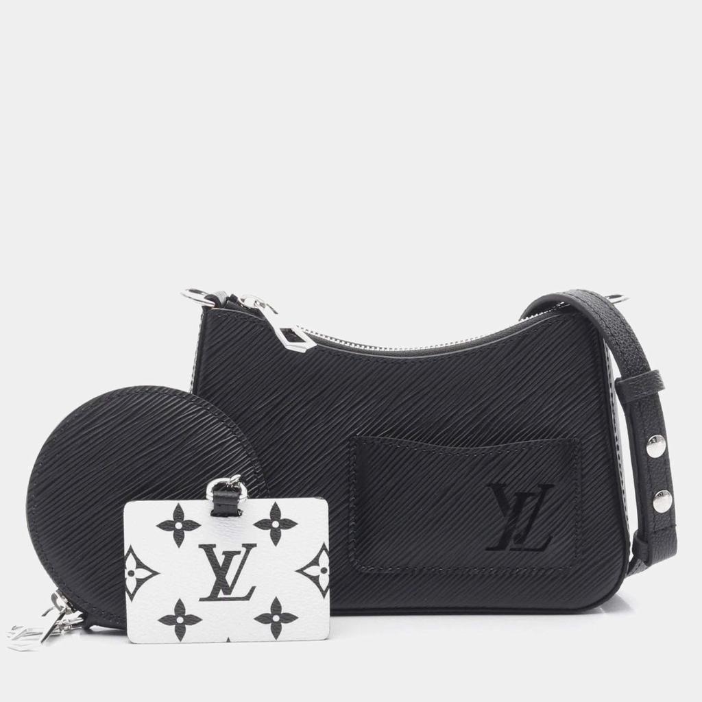 Louis Vuitton Louis Vuitton Malellini Epi Noir Handbag Leather Black
