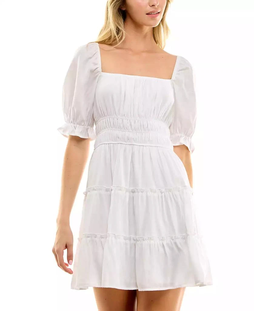 Trixxi Juniors' Tiered Fit & Flare Lined Dress 1