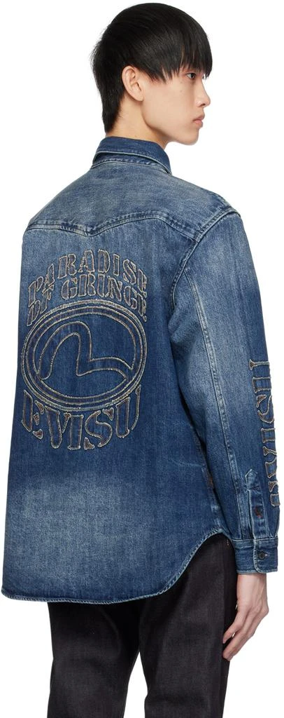 Evisu Blue Appliqué Denim Shirt 3