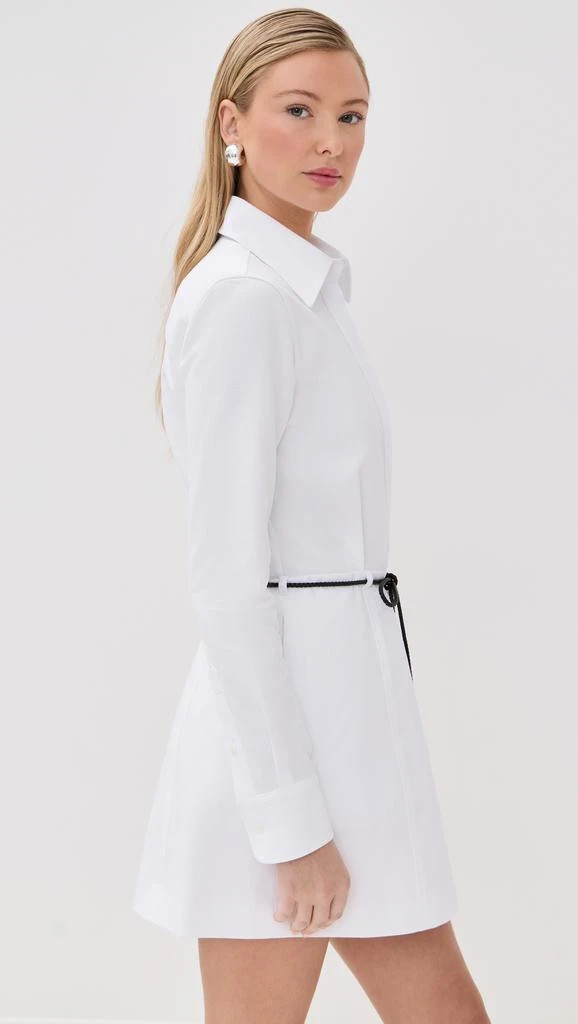 Brandon Maxwell The Lula Collared Shirt Dress with Mini Bubble Skirt 3