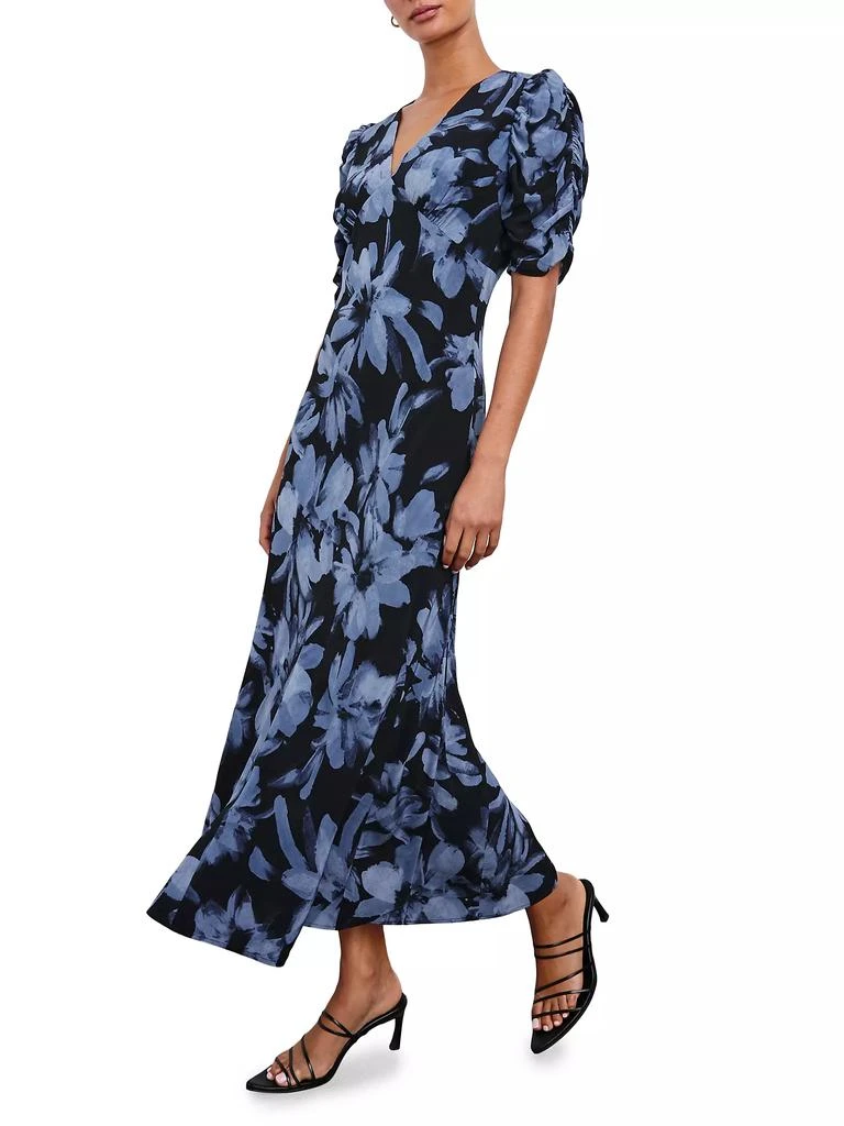 Rails Zariah Short Sleeve Floral A-Line Midi-Dress 3
