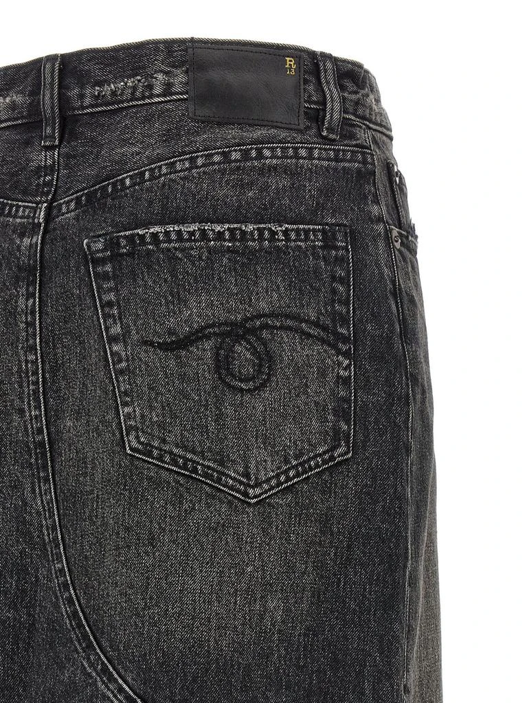 R13 R13 Jesse Distressed Frayed Skirt 4