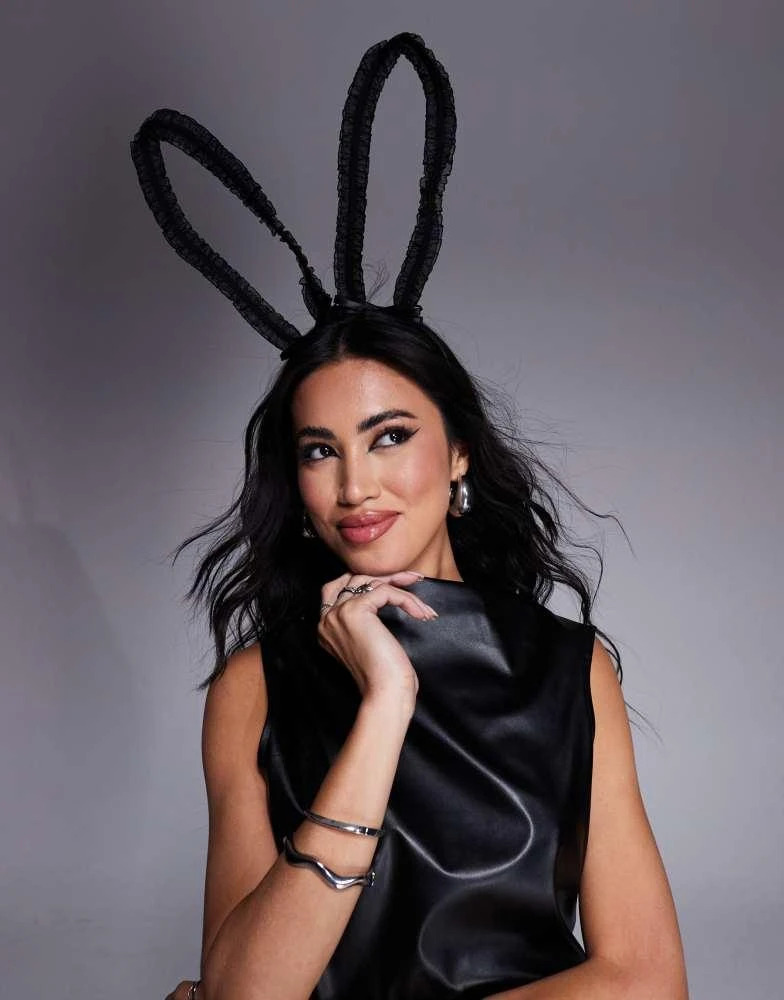 ASOS ASOS DESIGN  headband with frill detail bunny ears 1