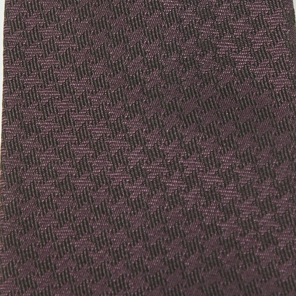 Dior Dior Purple/Black Patterned Silk Skinny Tie