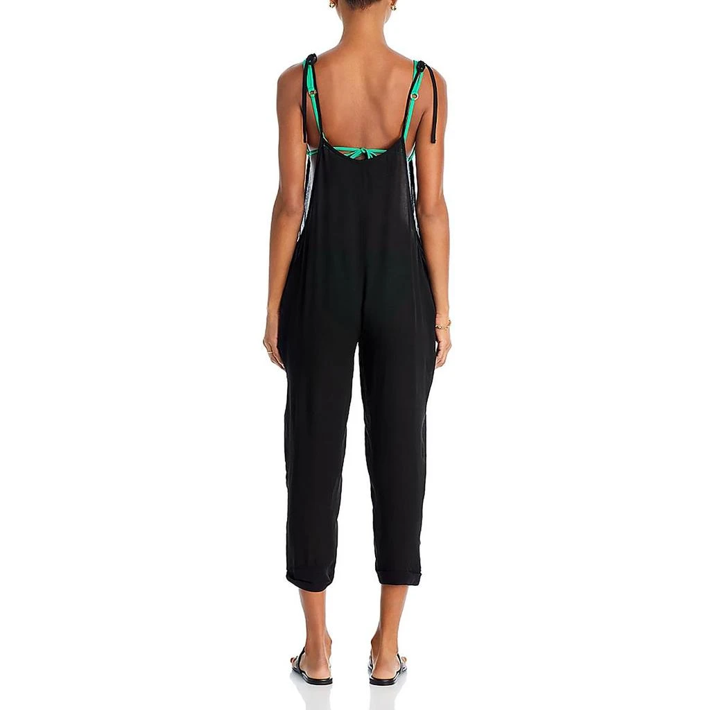 AQUA Womens Cropped Jumpsuit Cover-Up 2