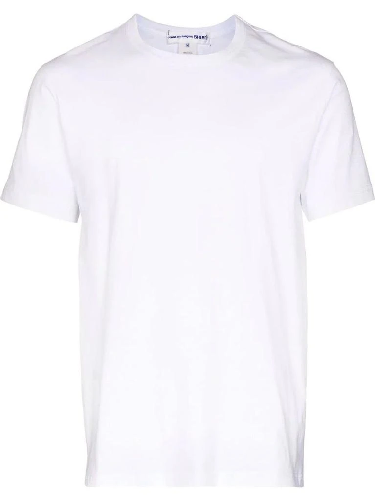 NA White crewneck T-shirt with logo print to the rear 1